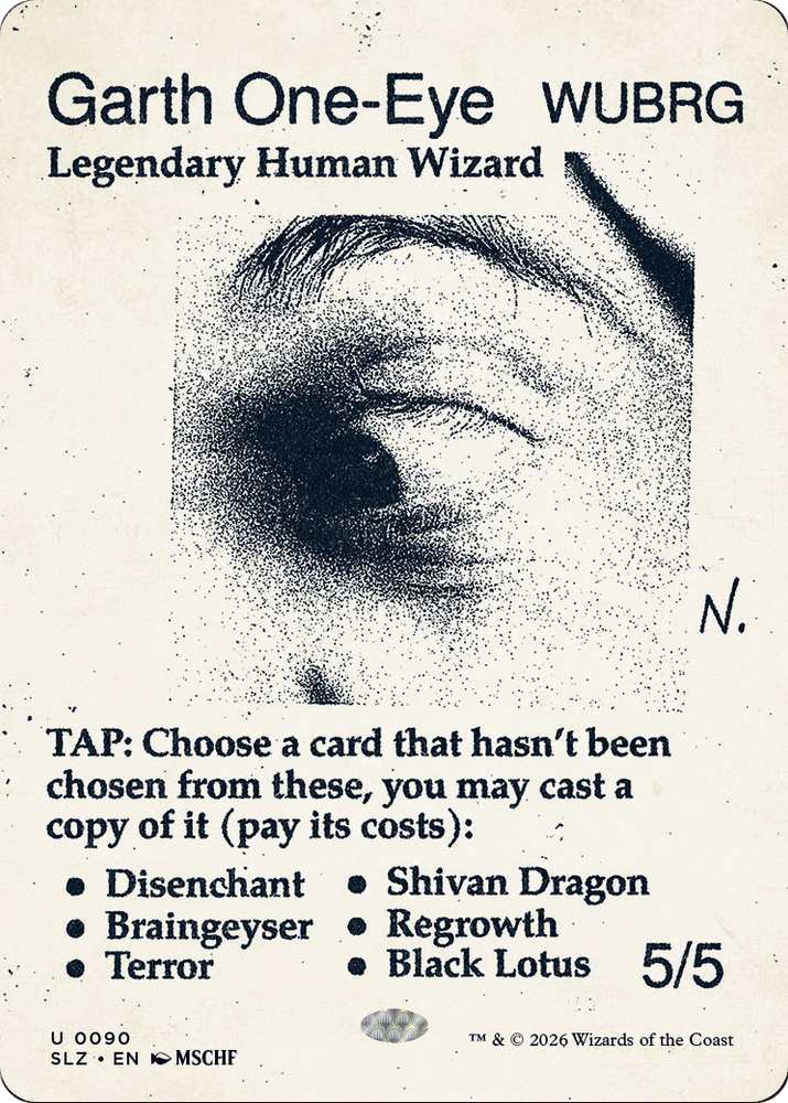 Garth One-Eye (0090) [Secret Lair x MSCHF: The Zeta Set] Magic: The Gathering
