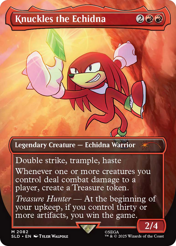 Knuckles the Echidna (Rainbow Foil) [Secret Lair Drop Series] Magic: The Gathering