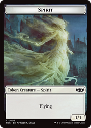 Angel // Spirit Double-Sided Token [Tarkir: Dragonstorm Commander Tokens] Magic: The Gathering