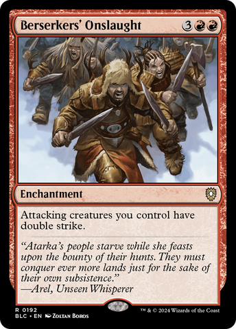 Berserkers' Onslaught [Bloomburrow Commander] Magic: The Gathering