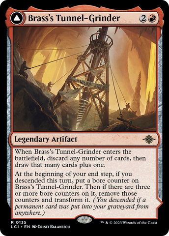Brass's Tunnel-Grinder // Tecutlan, The Searing Rift [The Lost Caverns of Ixalan] Magic: The Gathering