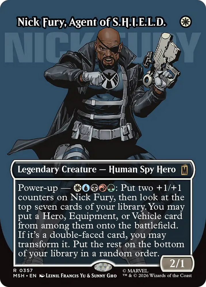 Nick Fury, Agent of S.H.I.E.L.D. (Borderless) (0357) [Marvel Super Heroes] Magic: The Gathering