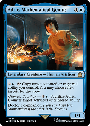 Adric, Mathematical Genius (Surge Foil) [Doctor Who] Magic: The Gathering