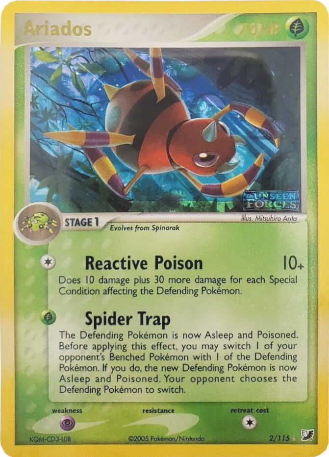 Ariados (2/115) (Stamped) [EX: Unseen Forces] Pokémon