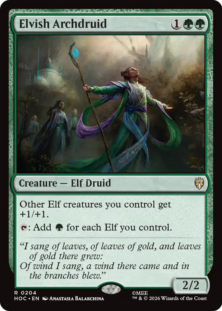 Elvish Archdruid [The Hobbit: Eternal-Legal] Magic: The Gathering