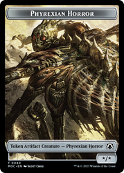 Phyrexian Golem // Phyrexian Horror Double-Sided Token [March of the Machine Commander Tokens] Magic: The Gathering