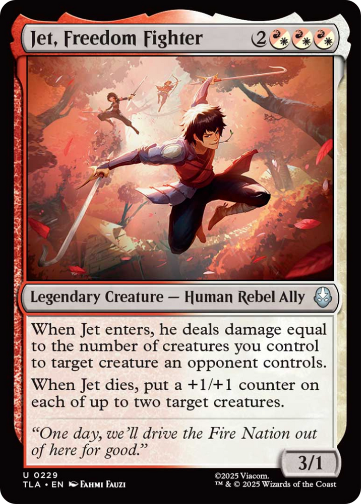 Jet, Freedom Fighter [Avatar: The Last Airbender] Magic: The Gathering