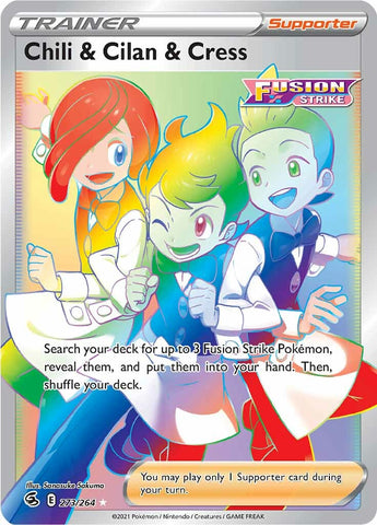 Chili & Cilan & Cress (273/264) [Sword & Shield: Fusion Strike] Pokémon