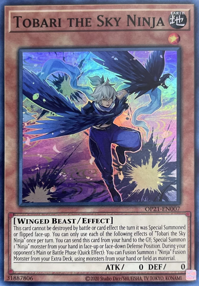 Tobari the Sky Ninja [OP21-EN007] Super Rare Yu-Gi-Oh!