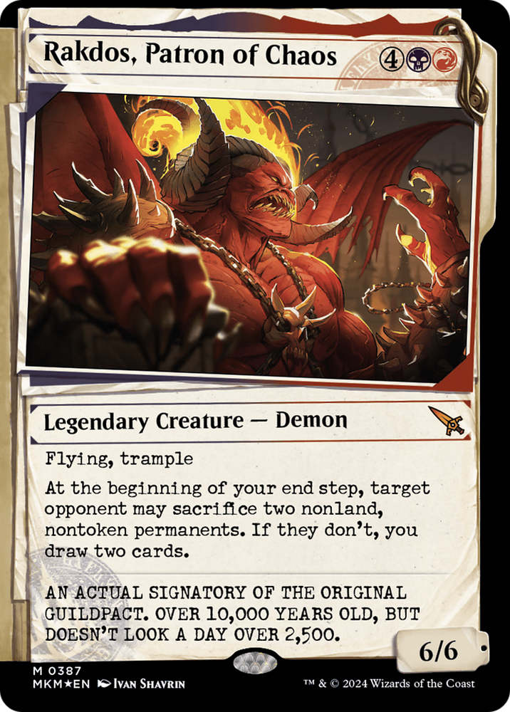 Rakdos, Patron of Chaos (Showcase) (Invisible Ink) [Murders at Karlov Manor] Magic: The Gathering