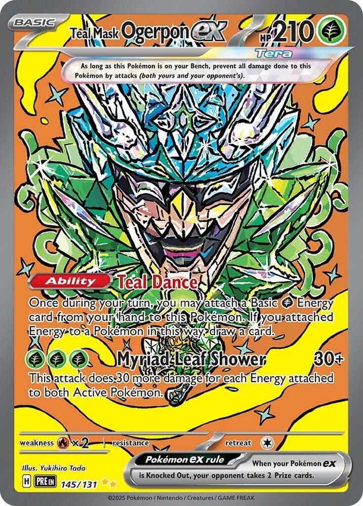 Teal Mask Ogerpon ex (145/131) [Scarlet & Violet: Prismatic Evolutions] Pokémon