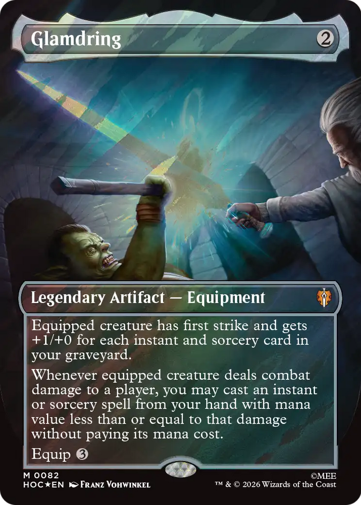 Glamdring (Borderless) (Surge Foil) [The Hobbit: Eternal-Legal] Magic: The Gathering