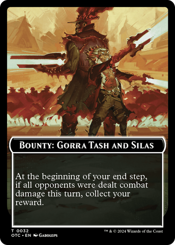 Bounty: Gorra Tash and Silas // Bounty Rules Double-Sided Token [Outlaws of Thunder Junction Commander Tokens] Magic: The Gathering