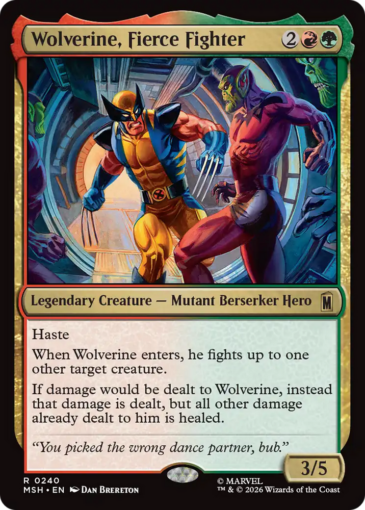 Wolverine, Fierce Fighter [Marvel Super Heroes] Magic: The Gathering