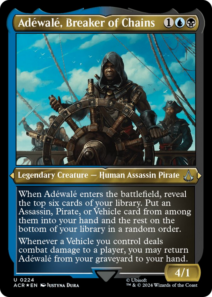 Adewale, Breaker of Chains (Foil Etched) [Assassin's Creed] Magic: The Gathering