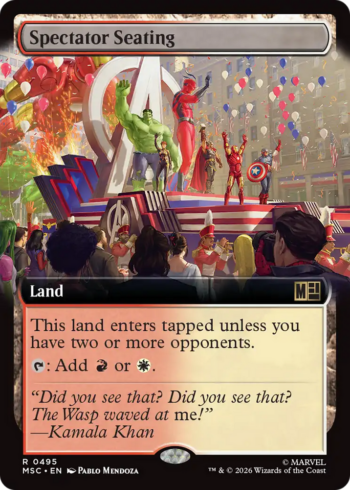 Spectator Seating (Extended Art) [Marvel Super Heroes Commander] Magic: The Gathering