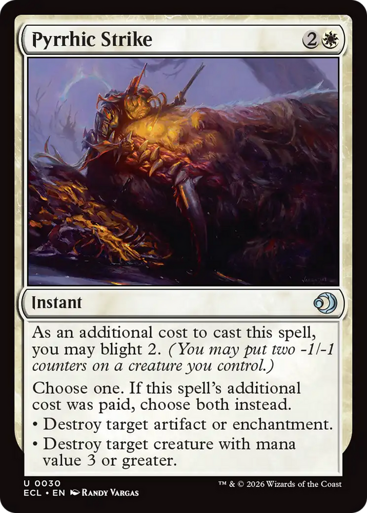 Pyrrhic Strike [Lorwyn Eclipsed] Magic: The Gathering