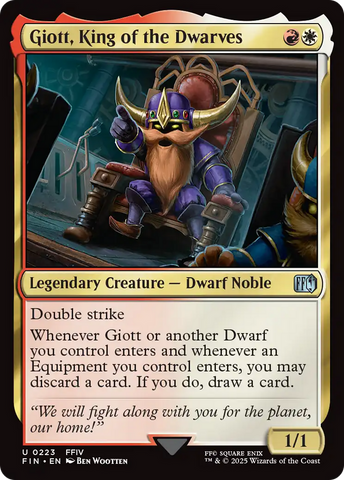 Giott, King of the Dwarves [FINAL FANTASY] Magic: The Gathering