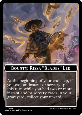 Bounty: Rissa "Blades" Lee // Bounty Rules Double-Sided Token [Outlaws of Thunder Junction Commander Tokens] Magic: The Gathering