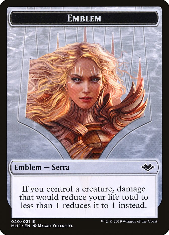 Elemental (008) // Serra the Benevolent Emblem (020) Double-Sided Token [Modern Horizons Tokens] Magic: The Gathering