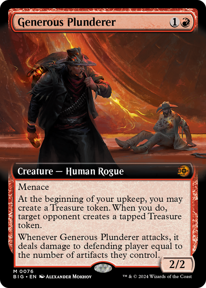 Generous Plunderer (Extended Art) [Outlaws of Thunder Junction: The Big Score] Magic: The Gathering