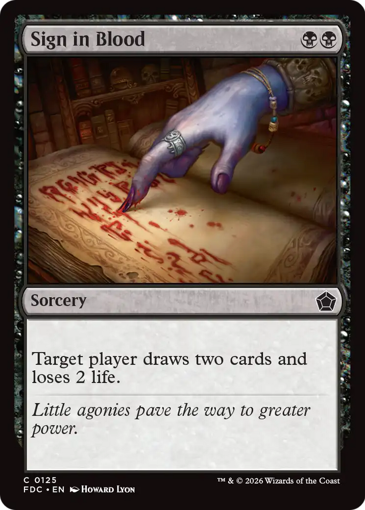 Sign in Blood [Foundations Commander] Magic: The Gathering