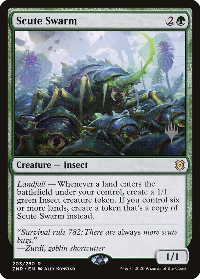 Scute Swarm (Promo Pack) [Zendikar Rising Promos] Magic: The Gathering