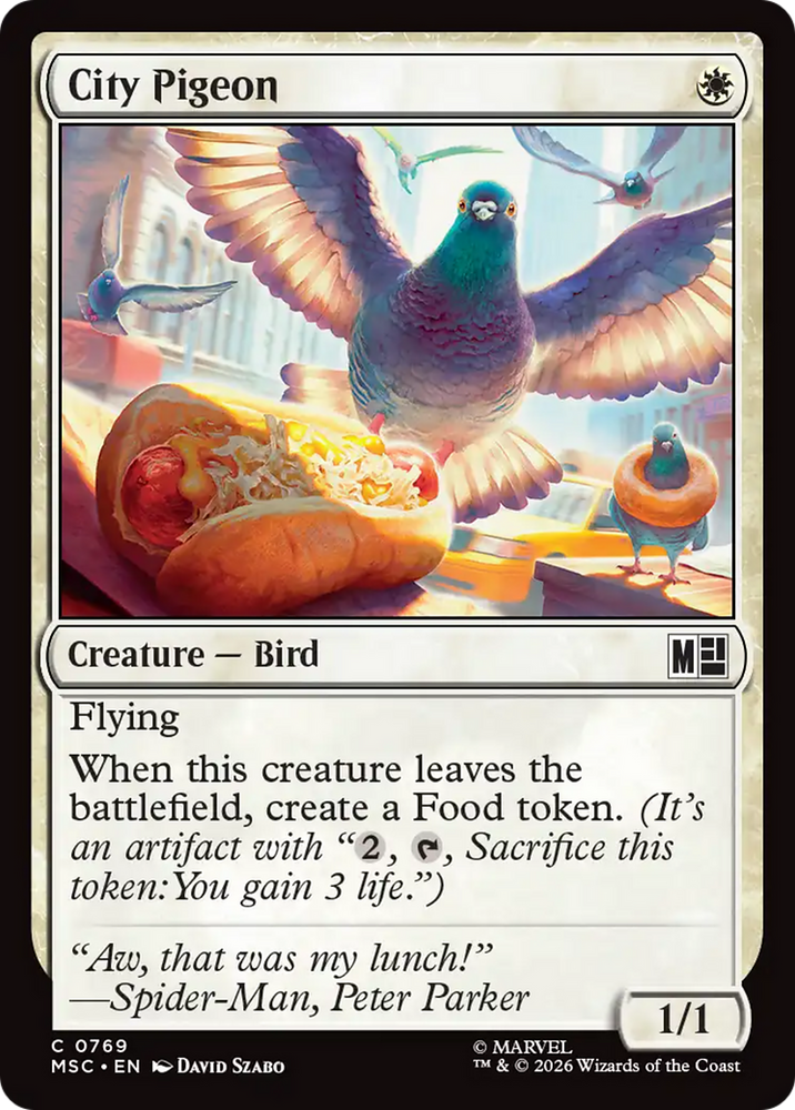 City Pigeon [Marvel Super Heroes Commander] Magic: The Gathering