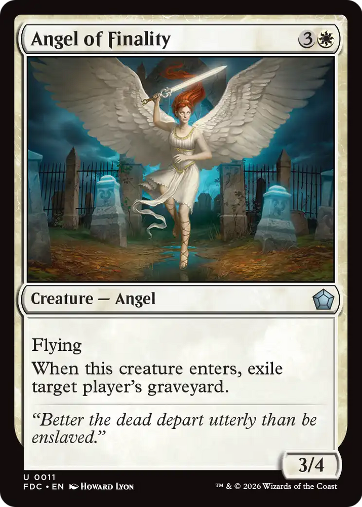 Angel of Finality [Foundations Commander] Magic: The Gathering