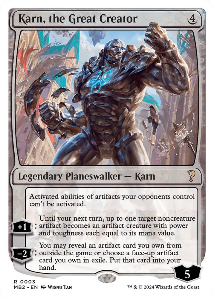 Karn, the Great Creator (White Border) [Mystery Booster 2] Magic: The Gathering