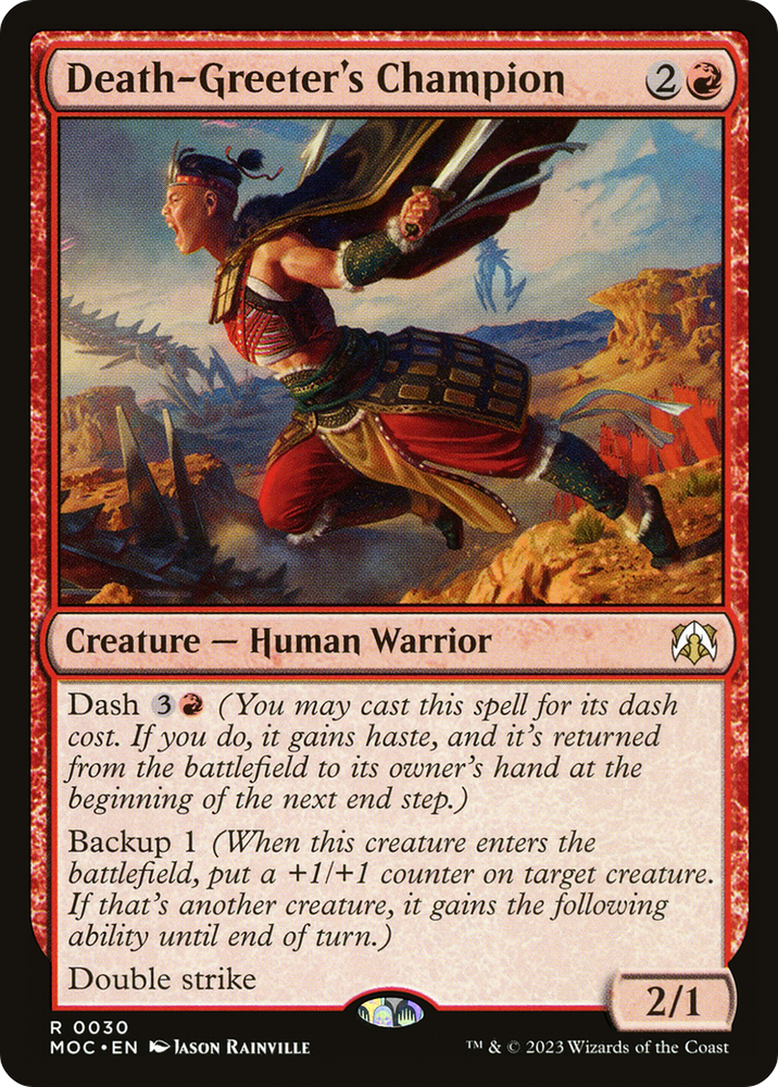 Death-Greeter's Champion [March of the Machine Commander] Magic: The Gathering