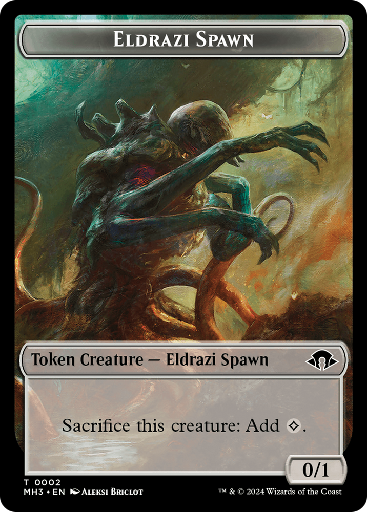 Eldrazi Spawn // Blood Double-Sided Token [Modern Horizons 3 Tokens] Magic: The Gathering