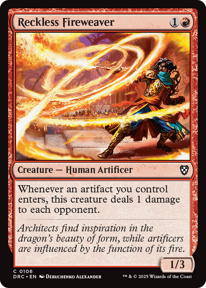 Reckless Fireweaver [Aetherdrift Commander] Magic: The Gathering