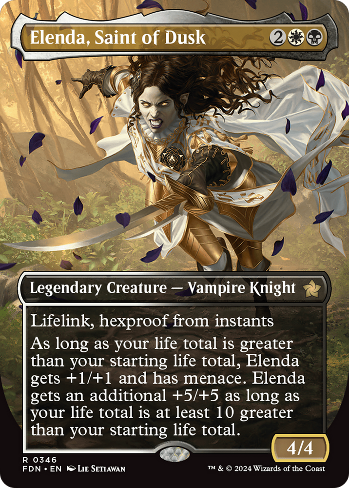 Elenda, Saint of Dusk (Borderless) [Foundations] Magic: The Gathering