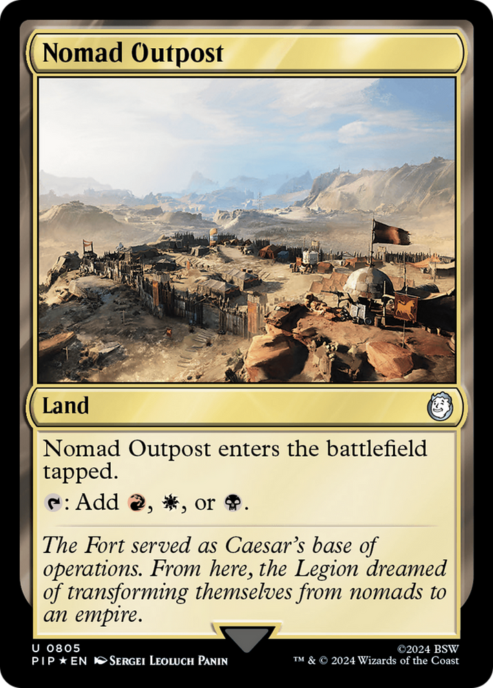 Nomad Outpost (Surge Foil) [Fallout] Magic: The Gathering