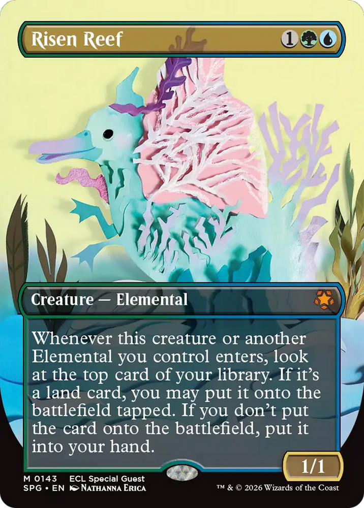 Risen Reef (Borderless) [Lorwyn Eclipsed Special Guests] Magic: The Gathering