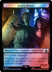 Alien Angel // Alien Insect Double-Sided Token (Surge Foil) [Doctor Who Tokens] Magic: The Gathering