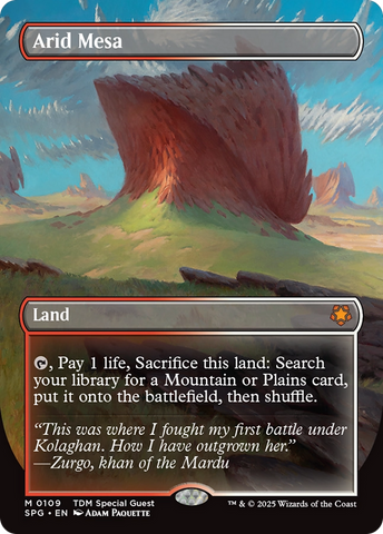 Arid Mesa (Borderless) [Tarkir: Dragonstorm Special Guests] Magic: The Gathering