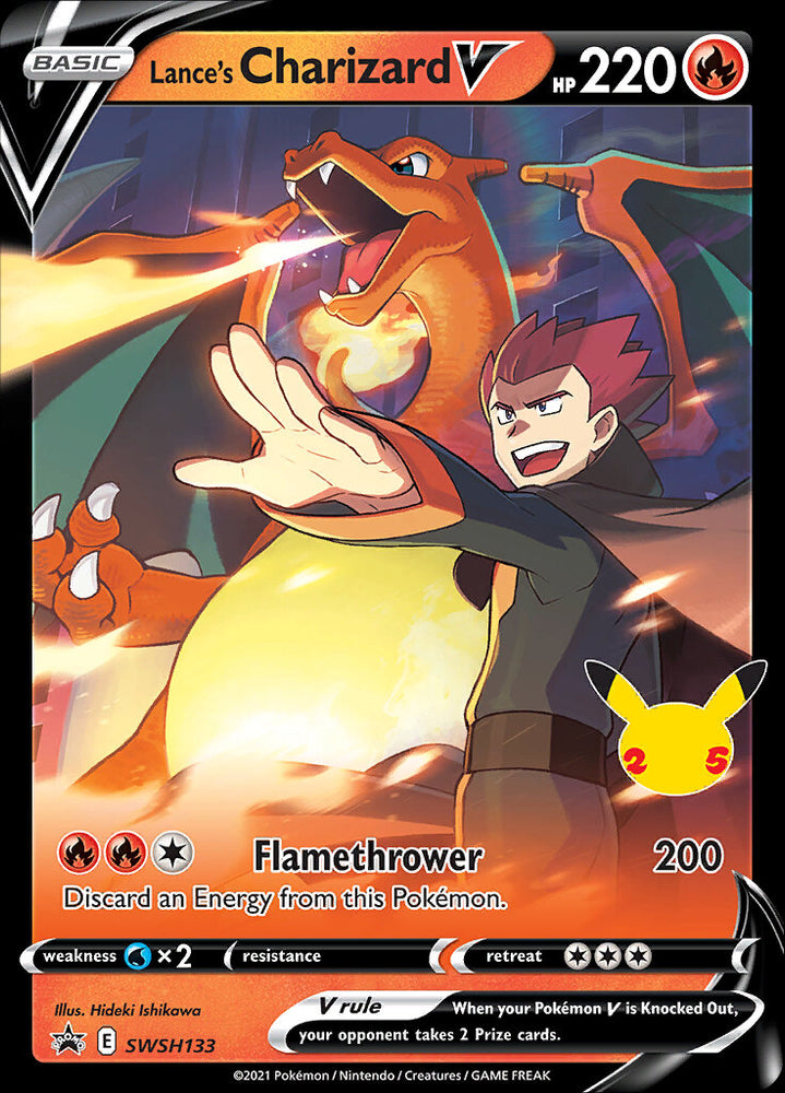 Lance's Charizard V (SWSH133) (Celebrations) [Sword & Shield: Black Star Promos] Pokémon
