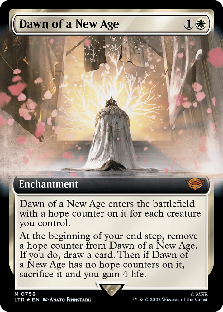 Dawn of a New Age (Extended Art) (Surge Foil) [The Lord of the Rings: Tales of Middle-Earth] Magic: The Gathering