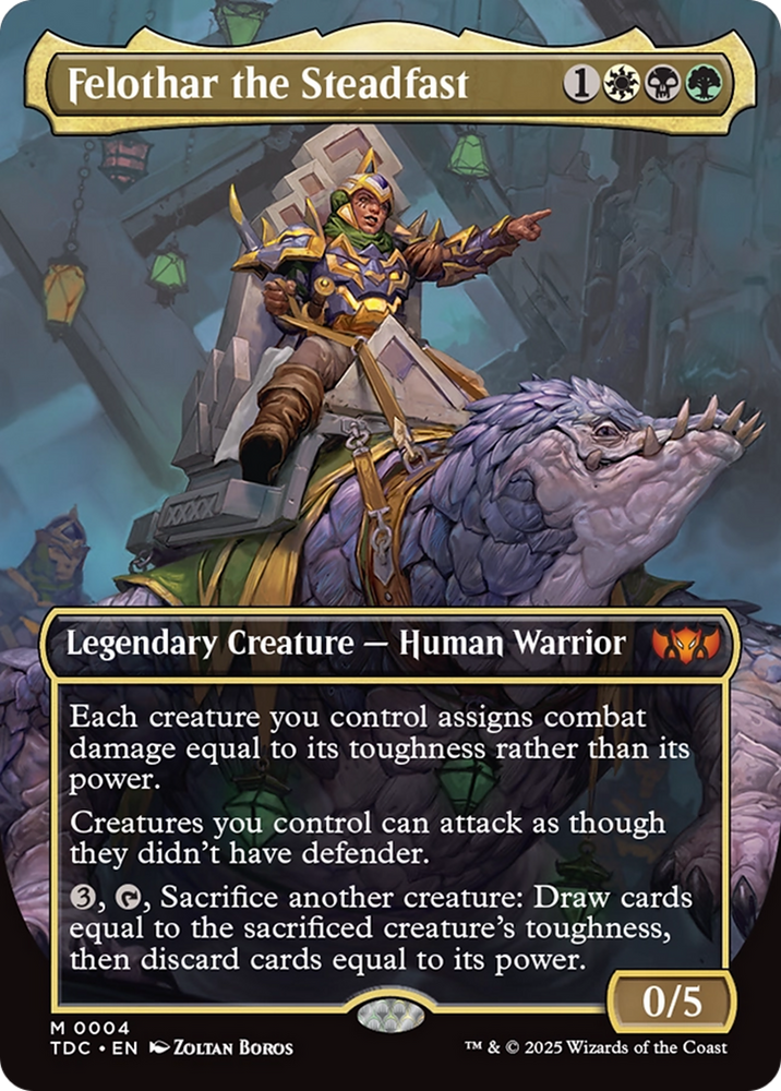 Felothar the Steadfast (Borderless) [Tarkir: Dragonstorm Commander] Magic: The Gathering