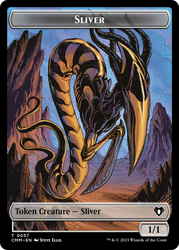 Sliver Army // Sliver Double-Sided Token [Commander Masters Tokens] Magic: The Gathering