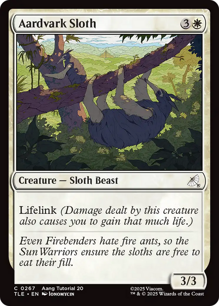 Aardvark Sloth (0267) [Avatar: The Last Airbender: Eternal-Legal] Magic: The Gathering