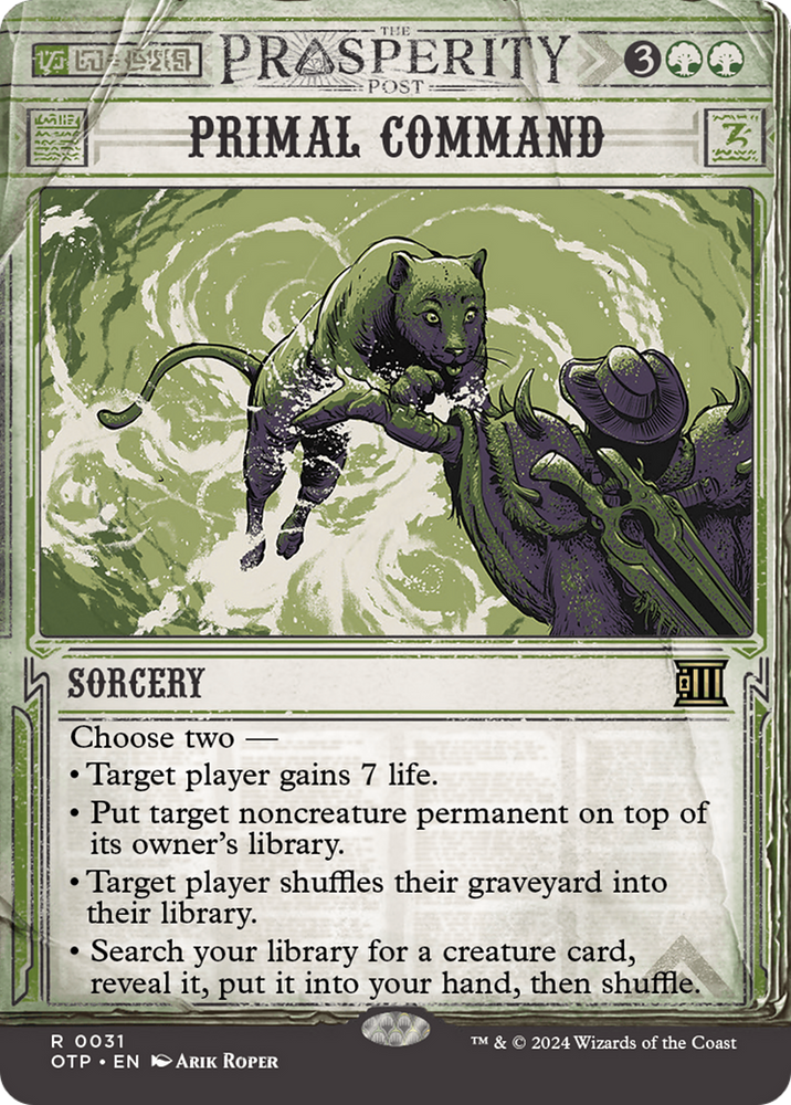 Primal Command [Outlaws of Thunder Junction: Breaking News] Magic: The Gathering