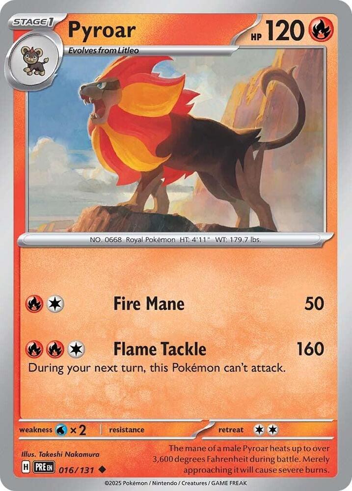 Pyroar (016/131) [Scarlet & Violet: Prismatic Evolutions] Pokémon