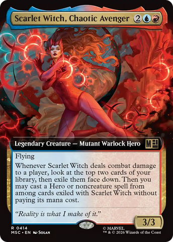 Scarlet Witch, Chaotic Avenger (Extended Art) [Marvel Super Heroes Commander] Magic: The Gathering