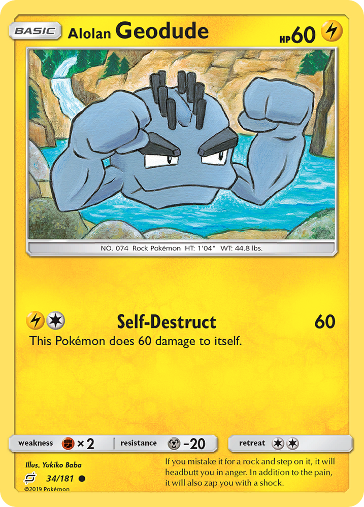 Alolan Geodude (34/181) [Sun & Moon: Team Up] Pokémon