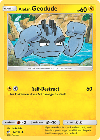 Alolan Geodude (34/181) [Sun & Moon: Team Up] Pokémon