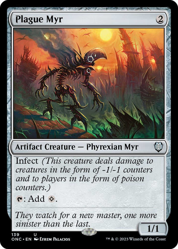 Plague Myr [Phyrexia: All Will Be One Commander] Magic: The Gathering