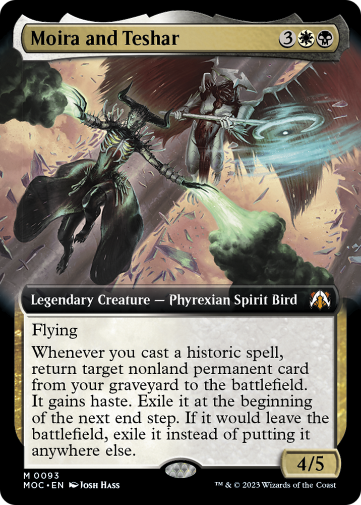 Moira and Teshar (Extended Art) [March of the Machine Commander] Magic: The Gathering